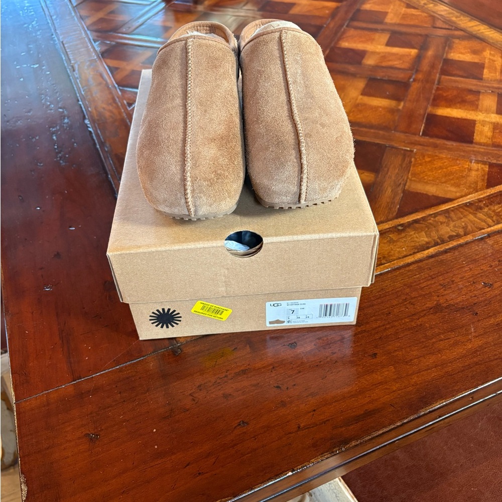 UGG Camel Suede Slip-Ons